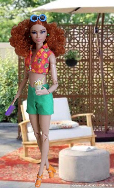 Выкройка PDF в натуральную величину / топ, шорты и платье для куклы Barbie MTM (Барби) (фото 4)