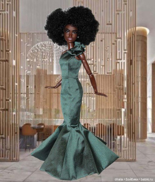 Выкройка PDF в натуральную величину / длинное платье, юбка-русалка для куклы Barbie MTM (Барби) (фото 3)