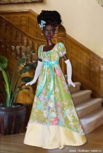 Выкройка PDF в натуральную величину / Платье в стиле эпохи регентства для куклы Barbie MTM (Барби) (фото 4)