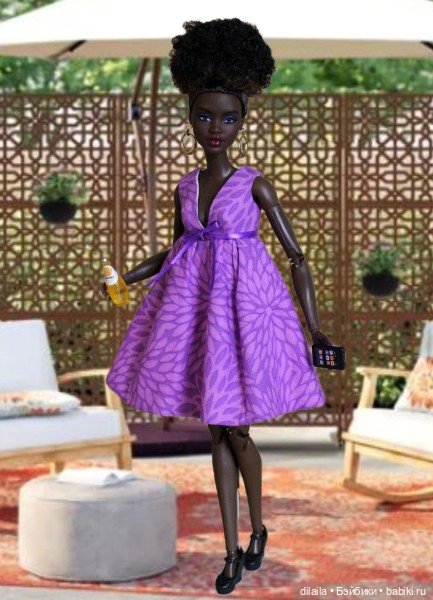 Выкройка PDF в натуральную величину / топ, шорты и платье для куклы Barbie MTM (Барби) (фото 5)