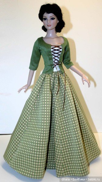 Выкройка PDF в натуральную величину / юбка, бюстье и жакет для куклы Тоннер Американская модель 56см (фото 4)