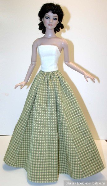 Выкройка PDF в натуральную величину / юбка, бюстье и жакет для куклы Тоннер Американская модель 56см (фото 3)