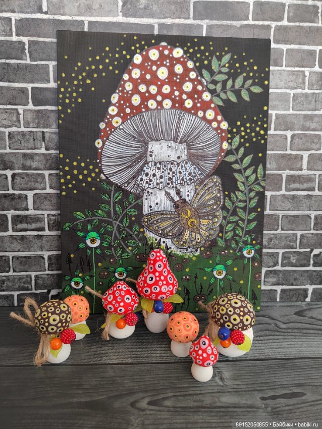 Грибочки в коробочке)Деревянные чудеса (фото 4)