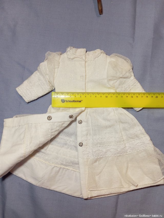 Платье и шляпка на антикварную куклу (фото 5)