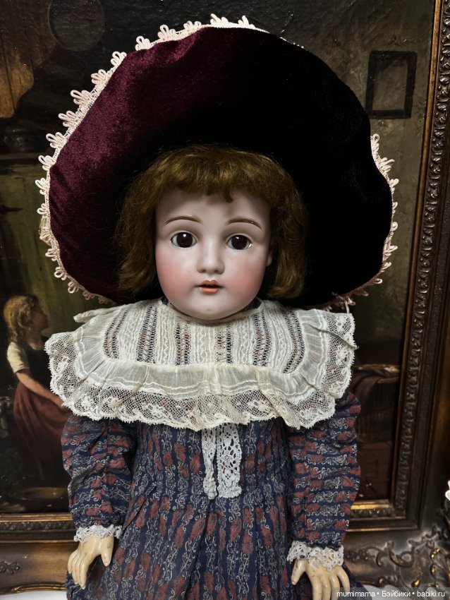 Большая кукла J.D. Kestner 154 на креслице рост 61 см (фото 6)