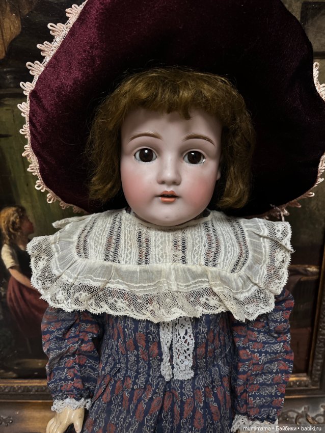 Большая кукла J.D. Kestner 154 на креслице рост 61 см (фото 8)