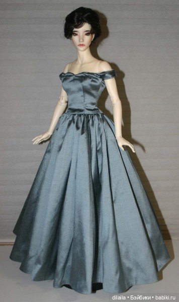 Выкройка PDF в натуральную величину / длинное платье для куклы Iplehouse FID 45 см (фото 3)