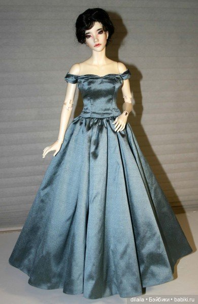 Выкройка PDF в натуральную величину / длинное платье для куклы Iplehouse FID 45 см (фото 4)