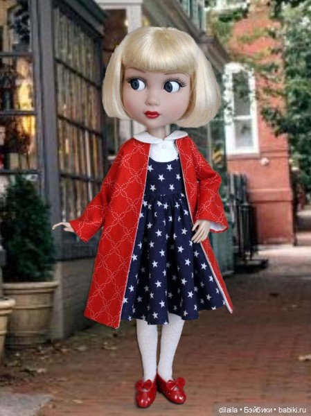 Выкройка PDF в натуральную величину / сарафан, топ и пальто для куклы Патиенс Тоннер (фото 5)