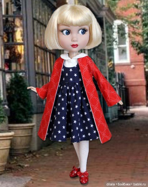 Выкройка PDF в натуральную величину / сарафан, топ и пальто для куклы Патиенс Тоннер (фото 3)