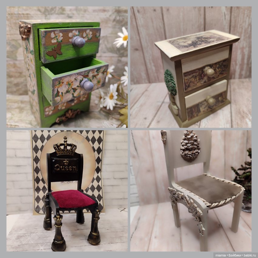 Деревянная мебель для кукол