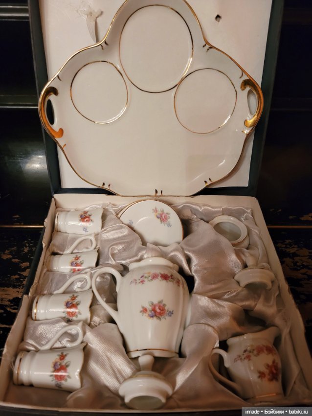 Сервизы для кукол, Довбыш 1950гг, кобальт с позолотой (фото 10)