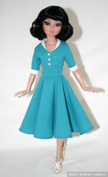 Выкройка PDF в натуральную величину / платье и жакет в стиле 1950-х для куклы Элловайн Тоннер 40 см (фото 2)