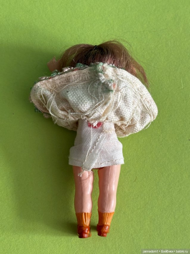 Целлулоидная куколка Minerva в родном платье, высота 9 см (фото 6)