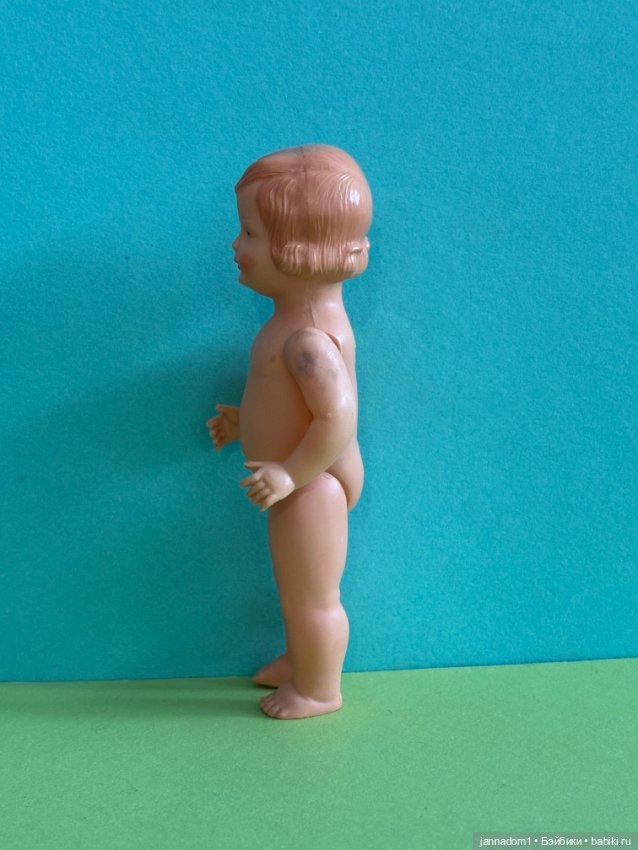 Целлулоидная куколка Minerva, голышка, высота 14 см (фото 4)