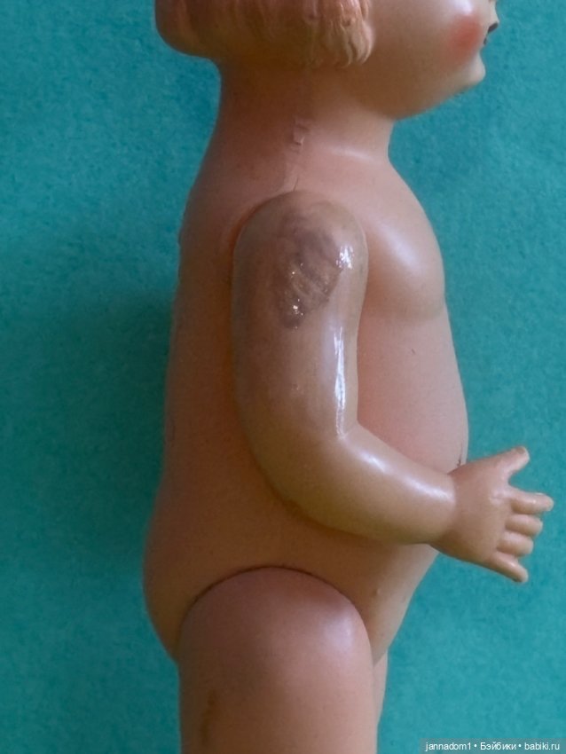 Целлулоидная куколка Minerva, голышка, высота 14 см (фото 7)