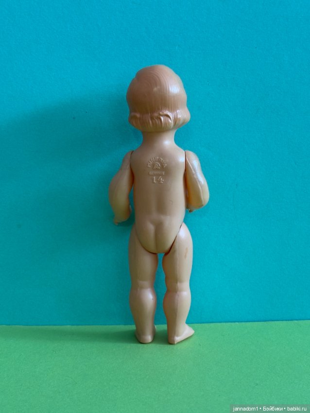 Целлулоидная куколка Minerva, голышка, высота 14 см (фото 3)