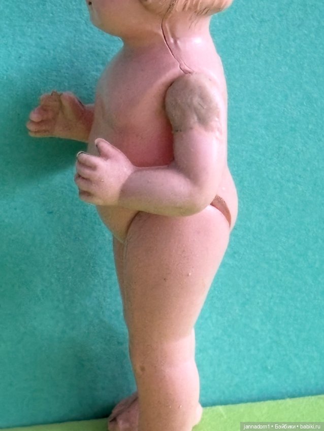 Целлулоидная куколка Minerva голышка, высота 8 см (фото 6)