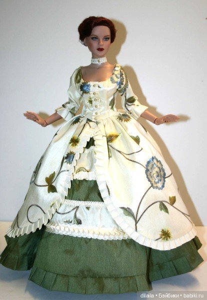 Выкройка PDF в натуральную величину / историческое платье для куклы DeeAnna Denton Тоннер рост 43 см (фото 3)