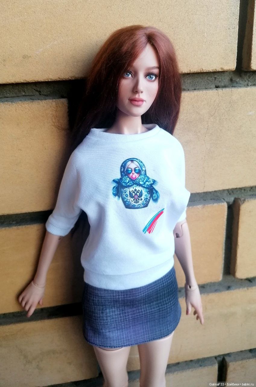 Одежда для кукол формата 1/4 из джинсы и хлопка (фото 3)