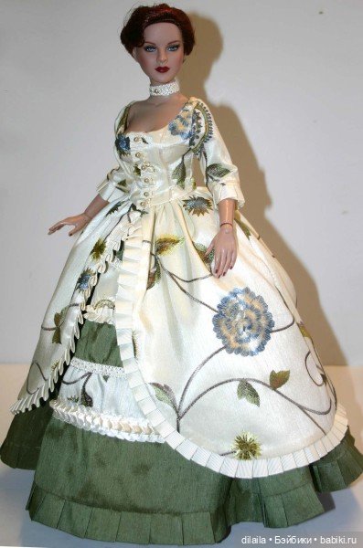 Выкройка PDF в натуральную величину / историческое платье для куклы DeeAnna Denton Тоннер рост 43 см (фото 2)