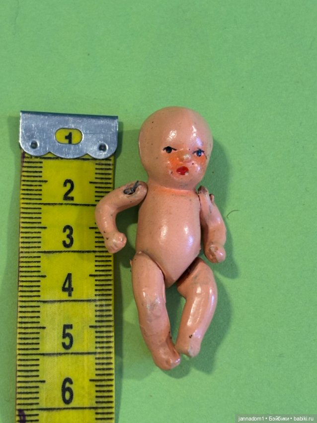 Маленький немецкий фарфоровый пупсик, высота 5,5 см (фото 4)