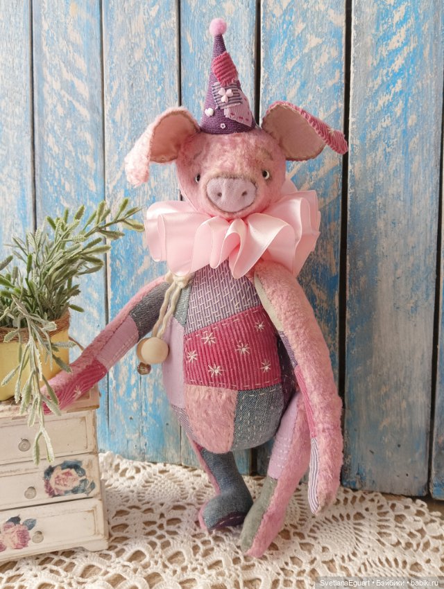 Поросенок тедди Валёк — Авторские игрушки (фото 6)