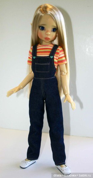 Выкройка PDF в натуральную величину / футболка и комбинезон (2 вида) для куклы Kaye Wiggs MSD 46 см (фото 2)