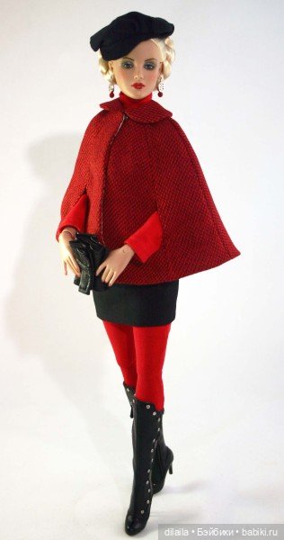 Выкройка PDF в натуральную величину / накидка, водолазка, юбка для кукол Ками Антуанетта Тоннер 40см (фото 4)