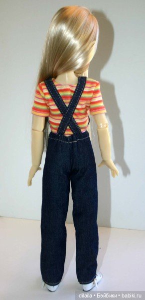 Выкройка PDF в натуральную величину / футболка и комбинезон (2 вида) для куклы Kaye Wiggs MSD 46 см (фото 4)