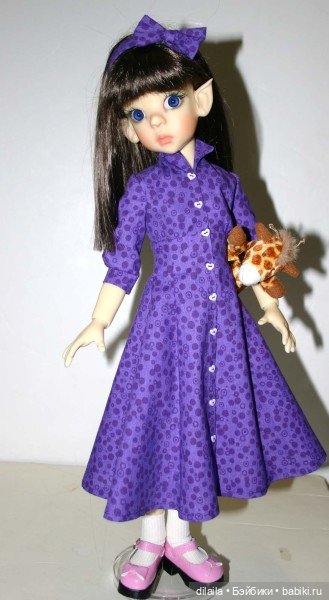 Выкройка PDF в натуральную величину / платье с юбкой-колоколом для куклы Kaye Wiggs MSD 46 см (фото 2)