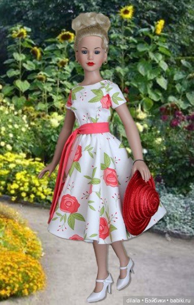 Выкройка PDF в натуральную величину / платье (два варианта юбки) для куклы Kitty Collier Тоннер 46см (фото 5)