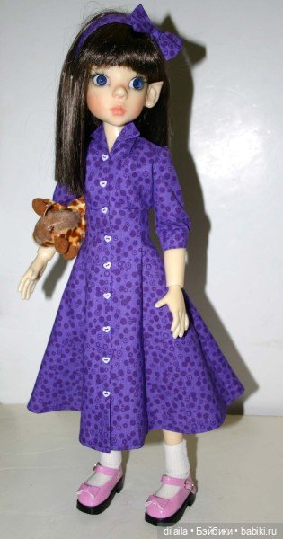 Выкройка PDF в натуральную величину / платье с юбкой-колоколом для куклы Kaye Wiggs MSD 46 см (фото 5)