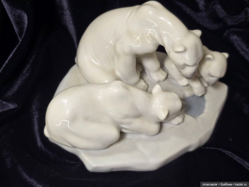 Винтажная фарфоровая статуэтка Испания Lladro Bearly Love Медвежья любовь (фото 7)