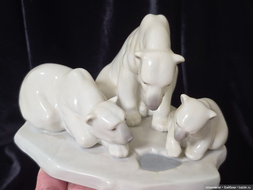 Винтажная фарфоровая статуэтка Испания Lladro Bearly Love Медвежья любовь (фото 3)