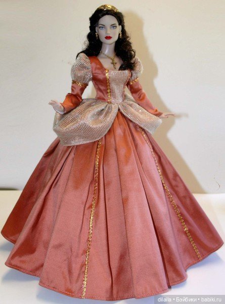Выкройка PDF в натуральную величину / исторический наряд в придворном стиле для куклы Тайлер 40 см (фото 3)