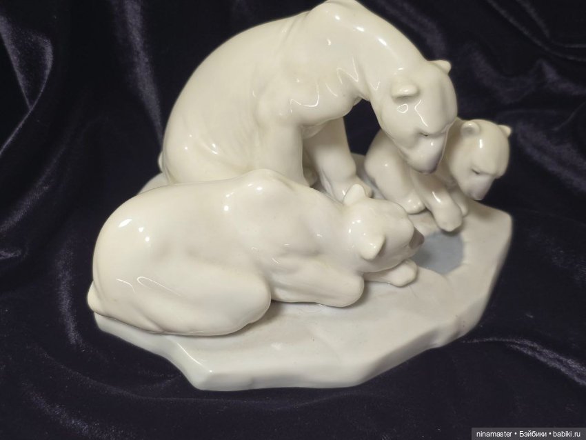 Винтажная фарфоровая статуэтка Испания Lladro Bearly Love Медвежья любовь (фото 5)