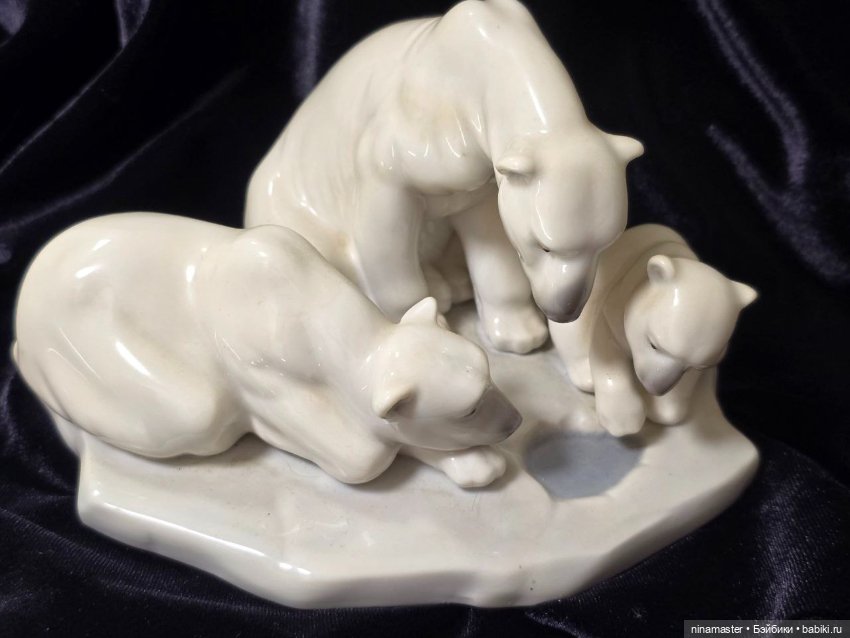 Винтажная фарфоровая статуэтка Испания Lladro Bearly Love Медвежья любовь (фото 8)