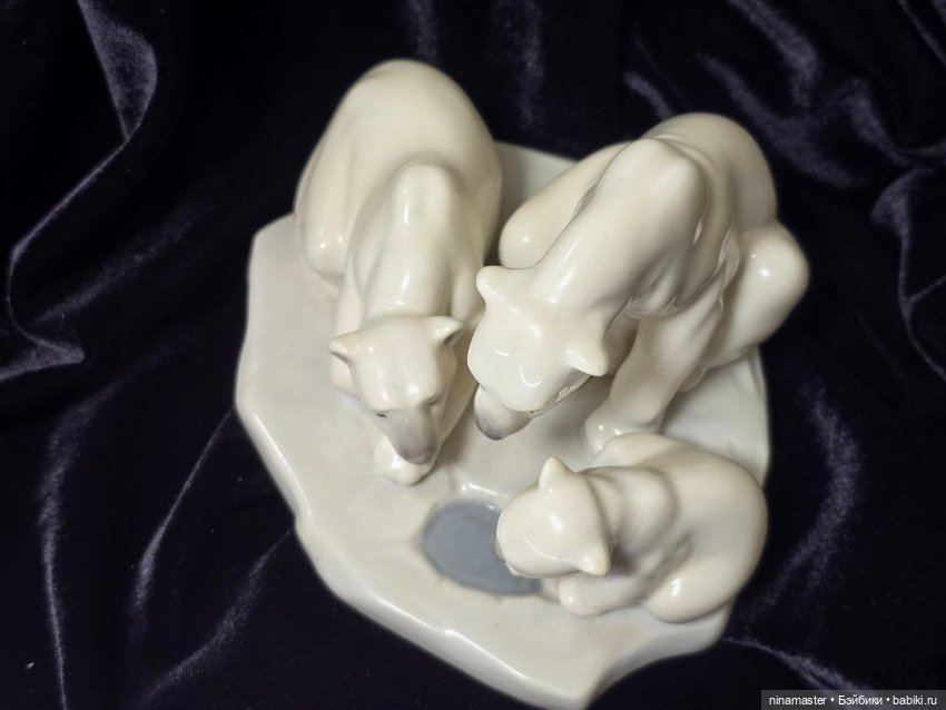 Винтажная фарфоровая статуэтка Испания Lladro Bearly Love Медвежья любовь (фото 4)