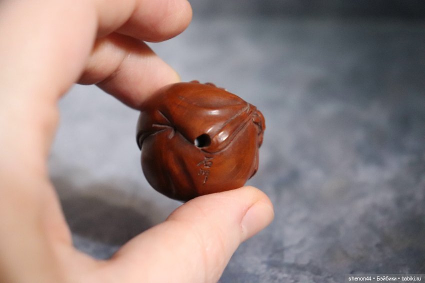 Нэцкэ, бусина оджиме "Смеющийся Будда", винтаж (фото 5)