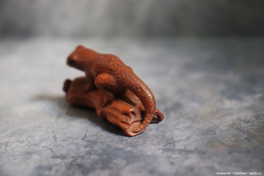 Нэцкэ "Ящерица". Винтаж, более 30 лет (фото 3)