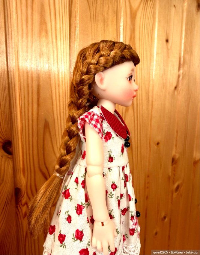 Парик jusuns р 5-6 рыжий — Парики для BJD (фото 4)