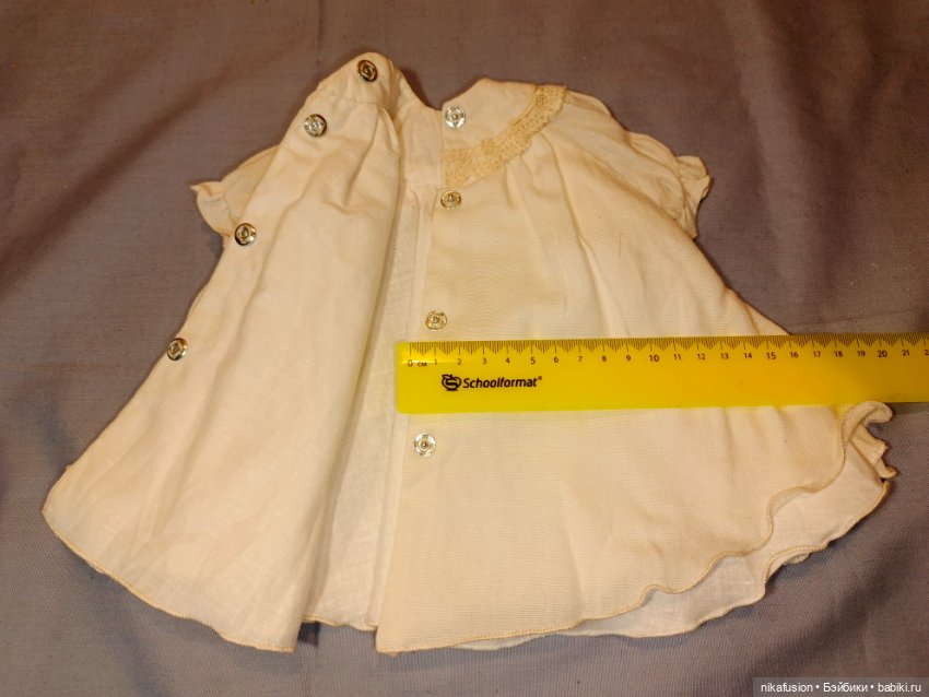 Платье на антикварную куклу или пупса, на рост 40 см (фото 6)