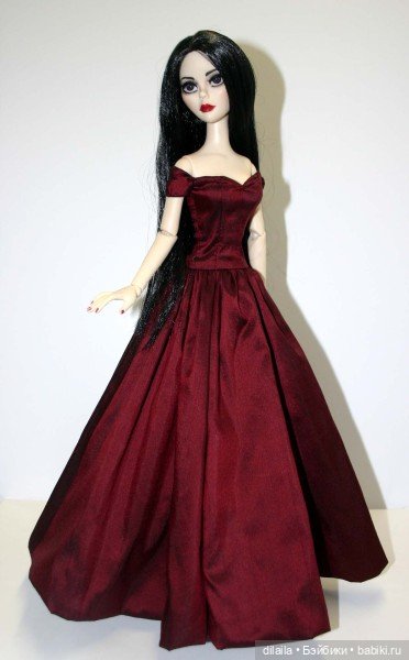 Выкройка PDF в натуральную величину / длинное платье для куклы Эванджелин Тоннер (рост 43 см) (фото 2)