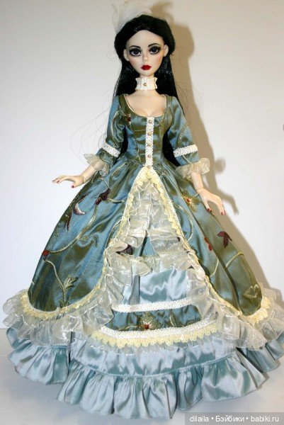 Выкройка PDF в натуральную величину / платье в викторианском стиле для куклы Эванджелин Тоннер 43 см (фото 4)