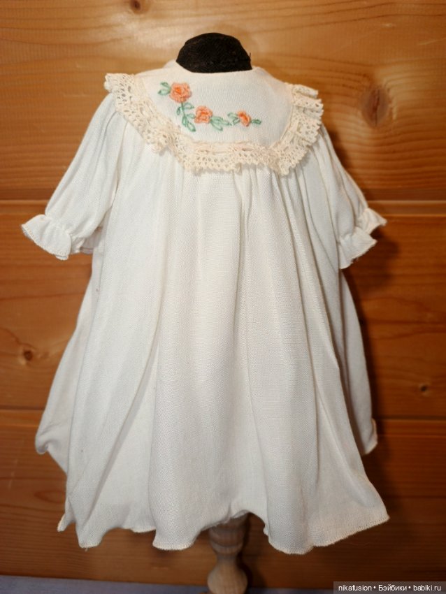 Платье на антикварную куклу или пупса, на рост 40 см (фото 3)