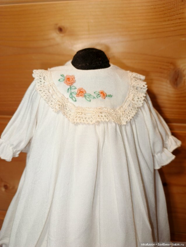 Платье на антикварную куклу или пупса, на рост 40 см (фото 4)