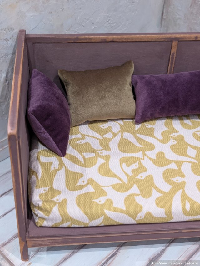 Авторский диван-софа в винтажном стиле "Птицы" (фото 2)