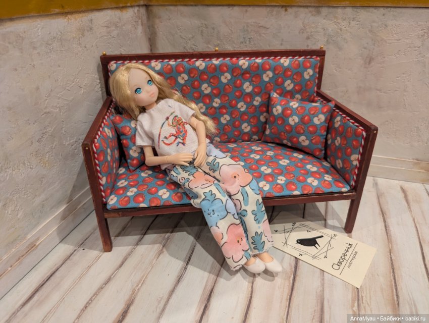 Диванчик "Яблочный" — Кукольная мебель (фото 7)