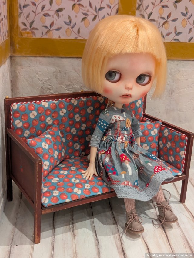 Диванчик "Яблочный" — Кукольная мебель (фото 8)